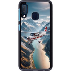 Samsung Galaxy A20e Case Hülle - Schweizer Alpenflug