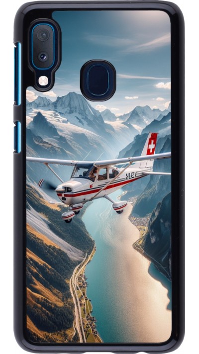Samsung Galaxy A20e Case Hülle - Schweizer Alpenflug