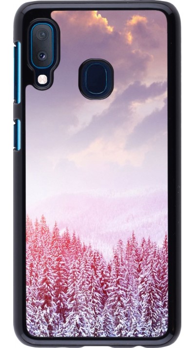 Samsung Galaxy A20e Case Hülle - Winter 22 Pink Forest