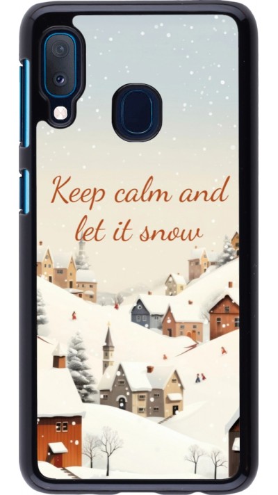 Samsung Galaxy A20e Case Hülle - Winter 25 Winter Keep calm and let it snow