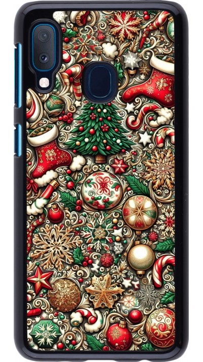 Samsung Galaxy A20e Case Hülle - Weihnachten 2023 Mikromuster