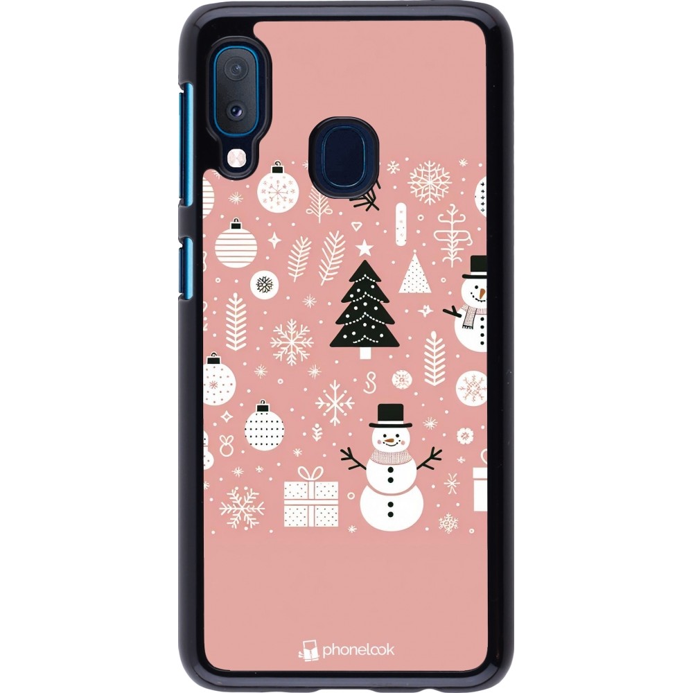 Samsung Galaxy A20e Case Hülle - Weihnachten 2024 Rose Schneemann Weihnachten