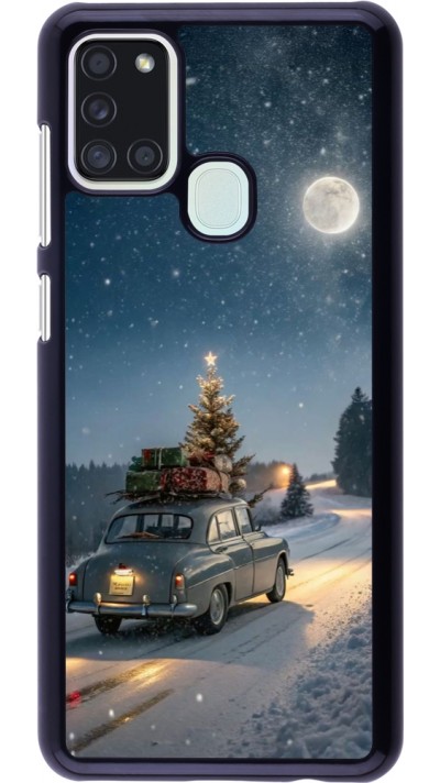 Samsung Galaxy A21s Case Hülle - Christmas 25 Car with Tree Xmas