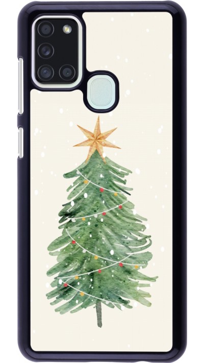 Samsung Galaxy A21s Case Hülle - Christmas 25 Sketch Tree