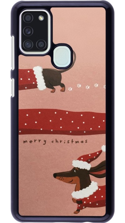 Samsung Galaxy A21s Case Hülle - Christmas 25 Teckel Merry Xmas