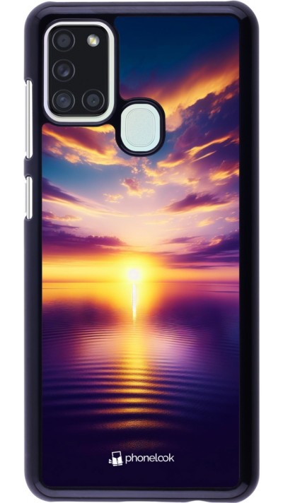 Samsung Galaxy A21s Case Hülle - Sonnenuntergang gelb violett