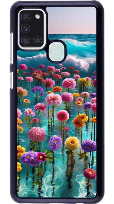 Coque Samsung Galaxy A21s - Flower sea waves