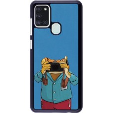Samsung Galaxy A21s Case Hülle - Frog with camera DTMF