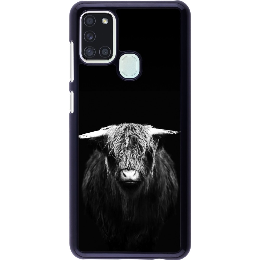 Samsung Galaxy A21s Case Hülle - Highland calf black