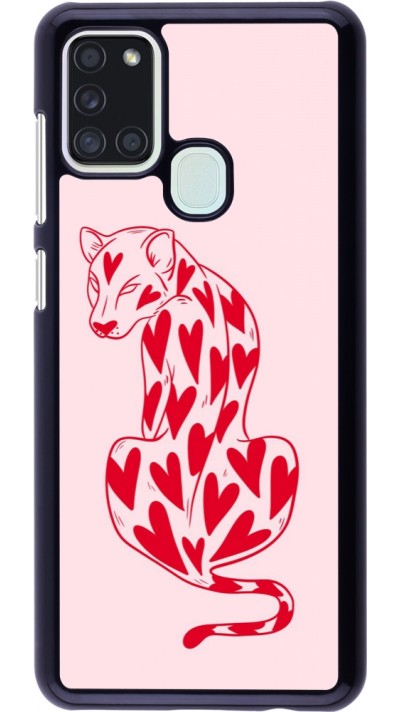 Samsung Galaxy A21s Case Hülle - Leopard with hearts 2026