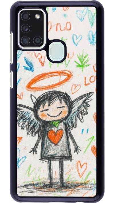 Coque Samsung Galaxy A21s - Little Angel Sketch Love