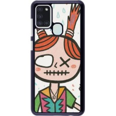 Samsung Galaxy A21s Case Hülle - Little Girl Sketch