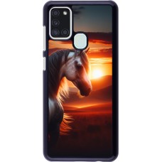Samsung Galaxy A21s Case Hülle - Majestätischer Sonnenuntergang Pferd