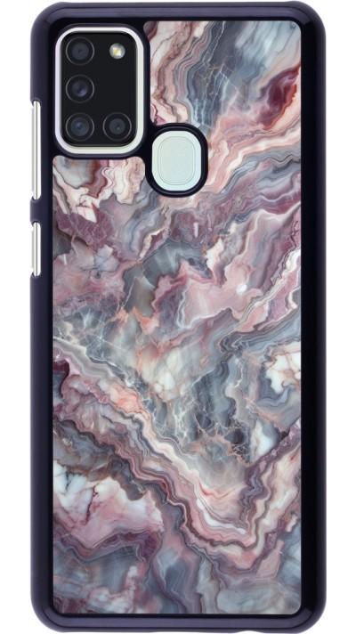 Samsung Galaxy A21s Case Hülle - Violetter silberner Marmor