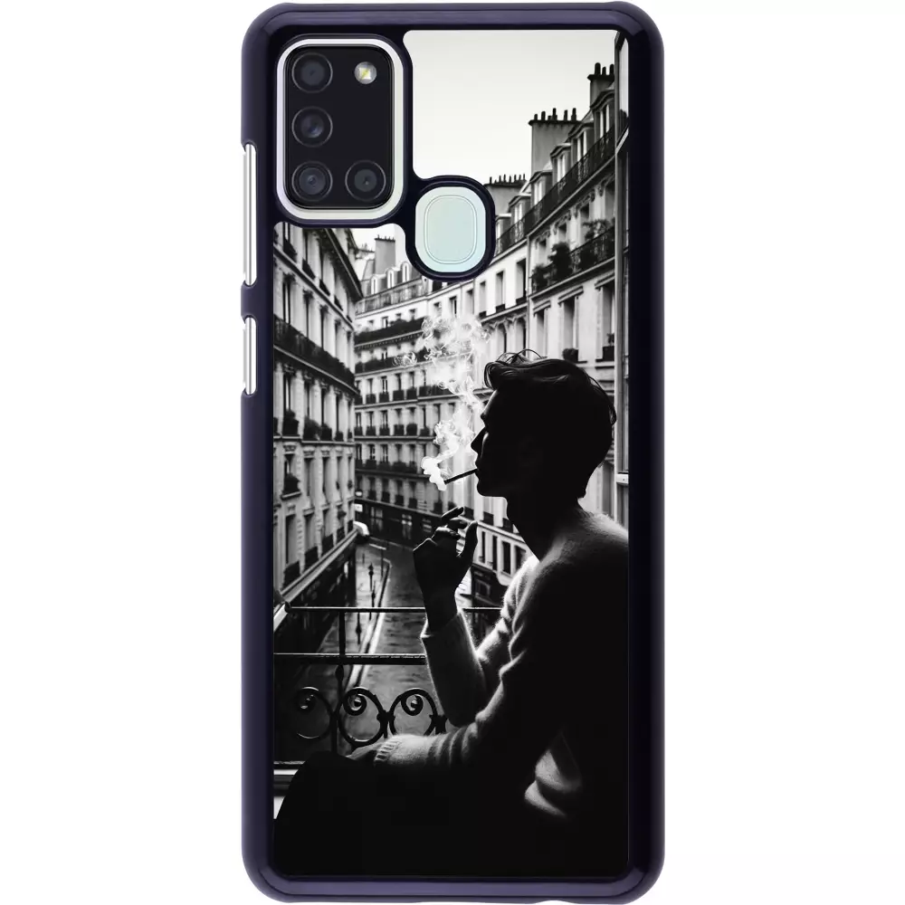 Samsung Galaxy A21s Case Hülle - Parisian Smoker