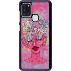 Samsung Galaxy A21s Case Hülle - Psychedelic pink mushroom