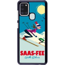 Samsung Galaxy A21s Case Hülle - Saas-Fee Ski Downhill