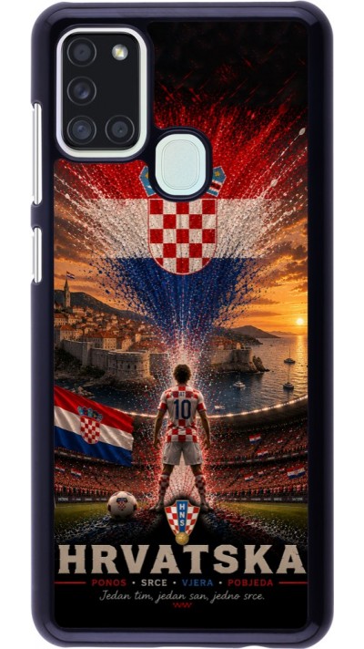 Samsung Galaxy A21s Case Hülle - Fussball Kroatien splash 2026