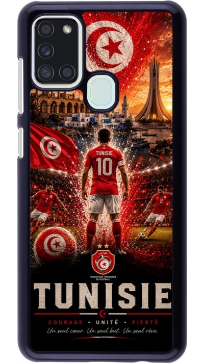 Samsung Galaxy A21s Case Hülle - Fussball Tunesien splash 2026