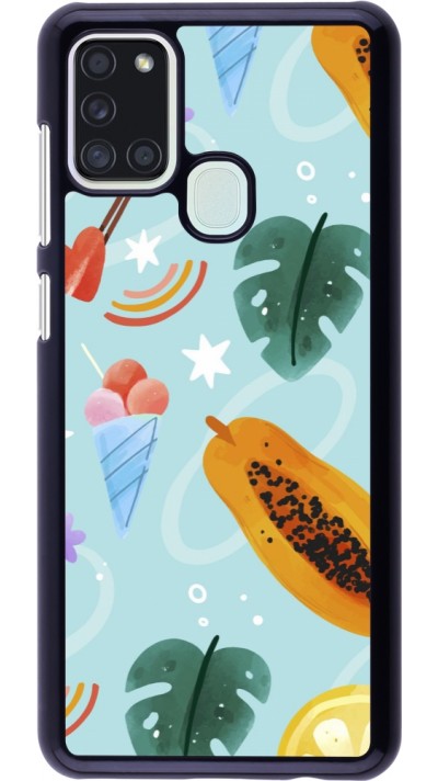Samsung Galaxy A21s Case Hülle - Summer 2025 Pattern papaya