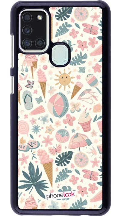 Samsung Galaxy A21s Case Hülle - Sommer Pink Muster