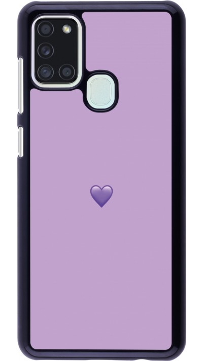 Samsung Galaxy A21s Case Hülle - Valentine 2023 purpule single heart