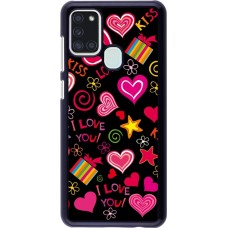 Samsung Galaxy A21s Case Hülle - Valentine 2023 love symbols