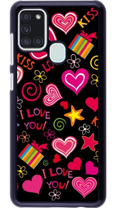 Samsung Galaxy A21s Case Hülle - Valentine 2023 love symbols