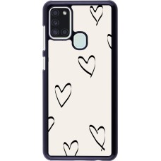 Samsung Galaxy A21s Case Hülle - Valentine 2023 minimalist hearts