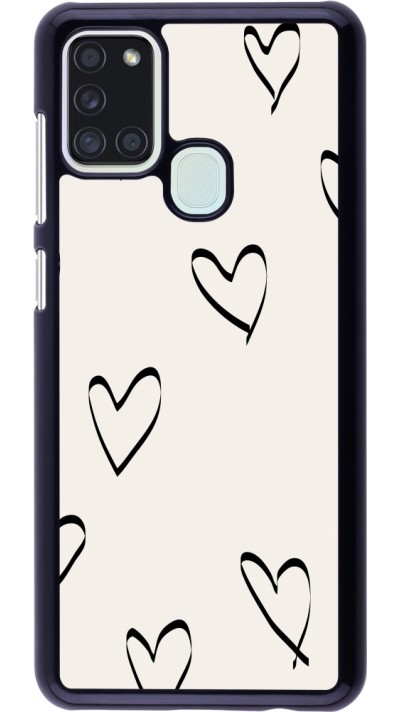 Samsung Galaxy A21s Case Hülle - Valentine 2023 minimalist hearts