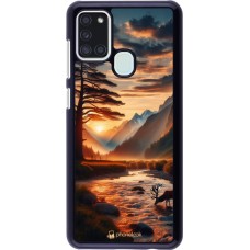 Samsung Galaxy A21s Case Hülle - Tal Sonnenuntergang Hirsch Baum
