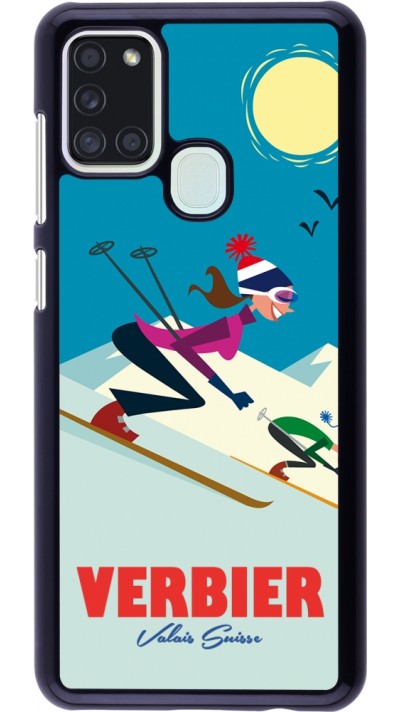 Samsung Galaxy A21s Case Hülle - Verbier Ski Downhill