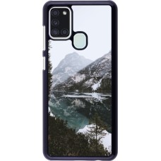 Samsung Galaxy A21s Case Hülle - Winter 22 snowy mountain and lake