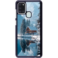 Samsung Galaxy A21s Case Hülle - Winter 25 Winter house forest day