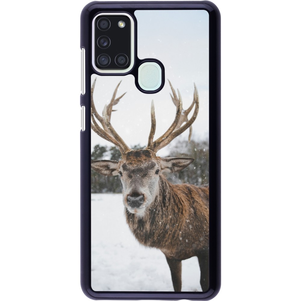 Samsung Galaxy A21s Case Hülle - Winter 25 Winter reindeer