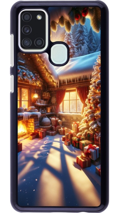 Samsung Galaxy A21s Case Hülle - Weihnachten Chalet Feerie