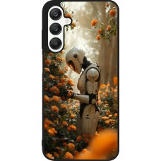 Coque Samsung Galaxy A25 - Silicone rigide noir Astronaut flowers 2025