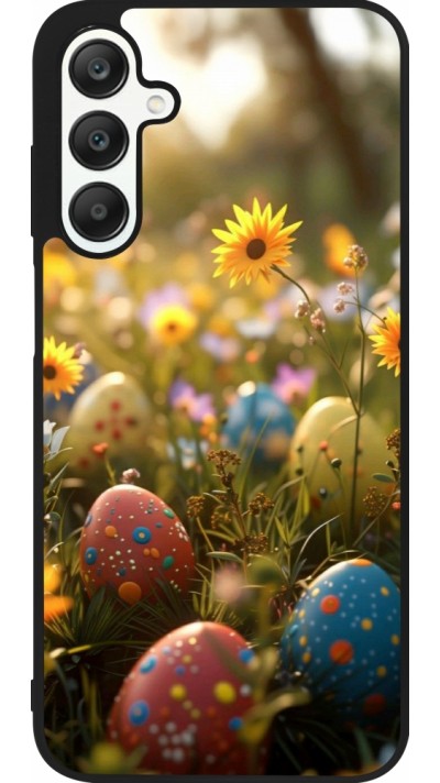 Samsung Galaxy A25 Case Hülle - Silikon schwarz Easter 2026 Decorated eggs