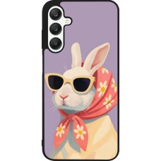 Samsung Galaxy A25 Case Hülle - Silikon schwarz Easter 2026 Rabbit with scarf