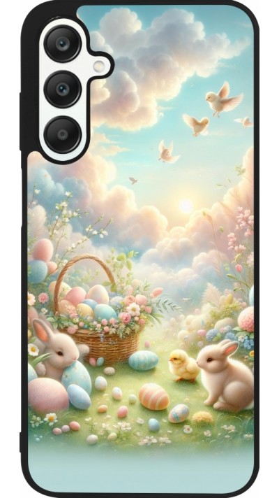 Samsung Galaxy A25 Case Hülle - Silikon schwarz Ostern 2025 Pastell Ostern