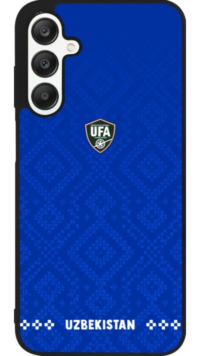 Samsung Galaxy A25 Case Hülle - Silikon schwarz Usbekistan 2026 personalisierbares Fussballtrikot