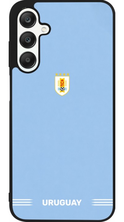 Samsung Galaxy A25 Case Hülle - Silikon schwarz Uruguay 2026 personalisierbares Fussballtrikot