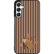Samsung Galaxy A25 Case Hülle - Silikon schwarz Monkey with stripes