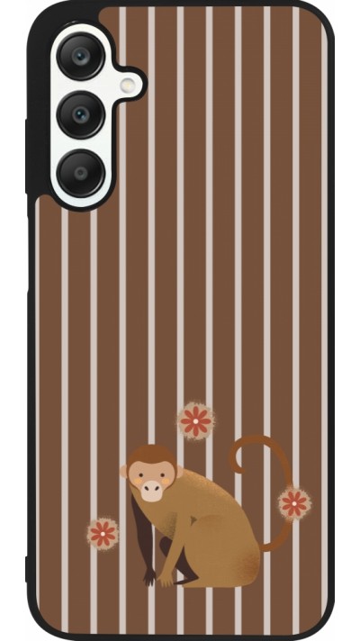 Coque Samsung Galaxy A25 - Silicone rigide noir Monkey with stripes