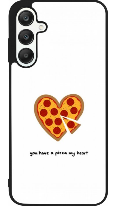 Samsung Galaxy A25 Case Hülle - Silikon schwarz Saint Valentines Day 26 You have my pizza heart