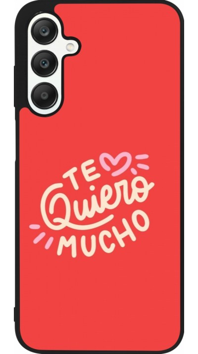 Samsung Galaxy A25 Case Hülle - Silikon schwarz Saint Valentines Day 26 Te quiero mucho