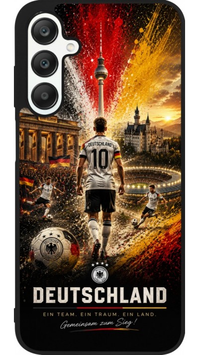 Samsung Galaxy A25 Case Hülle - Silikon schwarz Fussball Deutschland splash 2026
