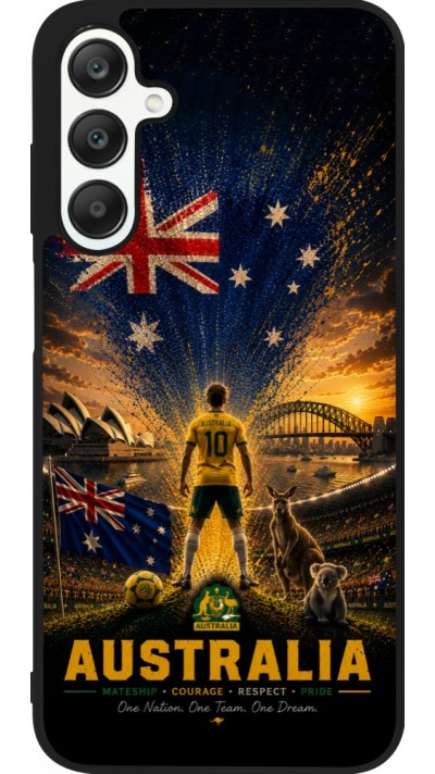 Samsung Galaxy A25 Case Hülle - Silikon schwarz Fussball Australien splash 2026