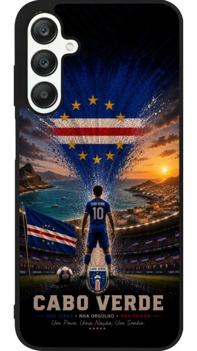Samsung Galaxy A25 Case Hülle - Silikon schwarz Fussball Kap Verde splash 2026