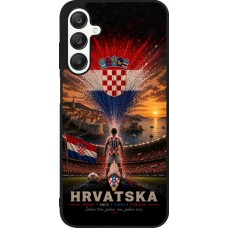 Samsung Galaxy A25 Case Hülle - Silikon schwarz Fussball Kroatien splash 2026